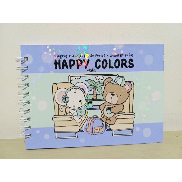 Livro de Colorir Viagens e Ferias Capa Dura Happy Colors